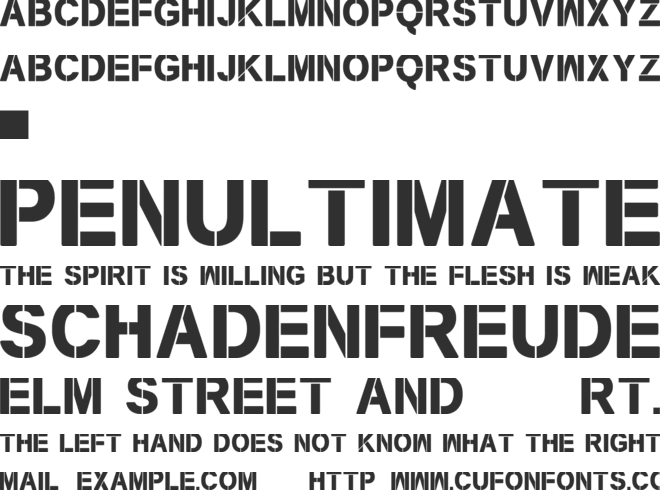 New Stencil tfb font preview