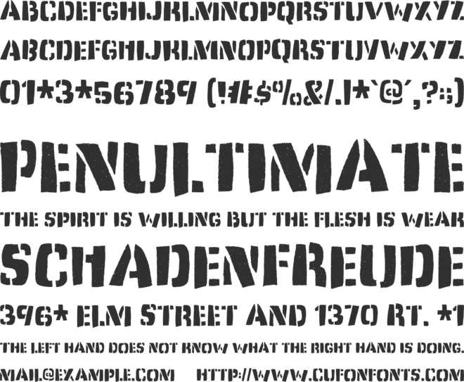 Dirty Jab DEMO font preview