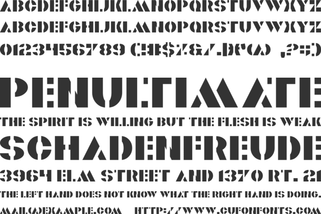 Valiant font preview