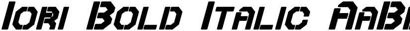 Iori Bold Italic font