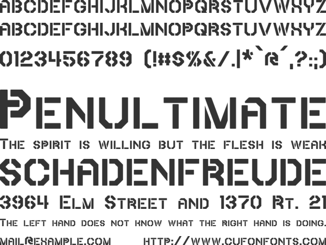 Iori font preview