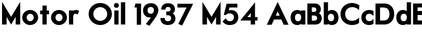 Motor Oil 1937 M54 font