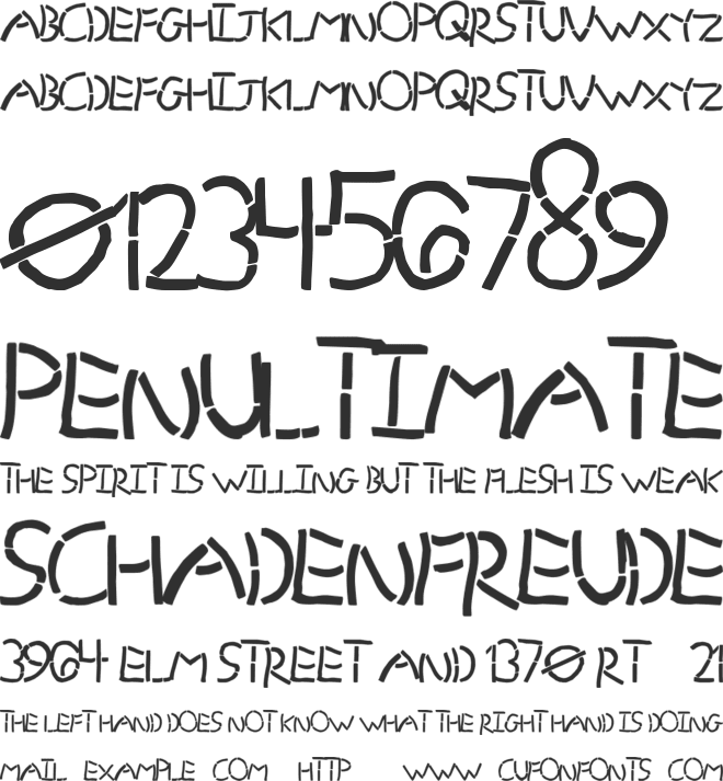 GrandStencil font preview