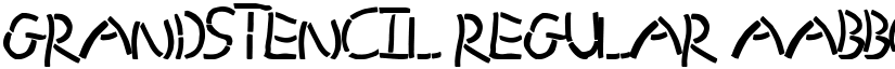 GrandStencil Regular font