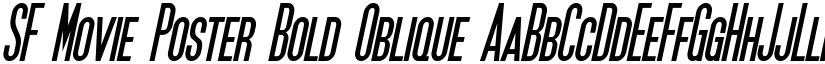 SF Movie Poster Bold Oblique font
