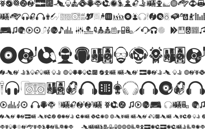 DJ Icons font preview