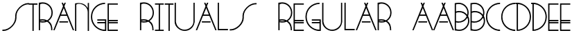 Strange Rituals Regular font