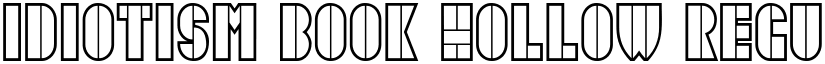 Idiotism Book Hollow Regular font