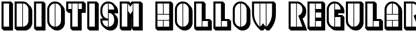 Idiotism Hollow Regular font