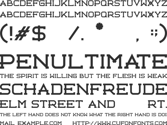 Libercity font preview