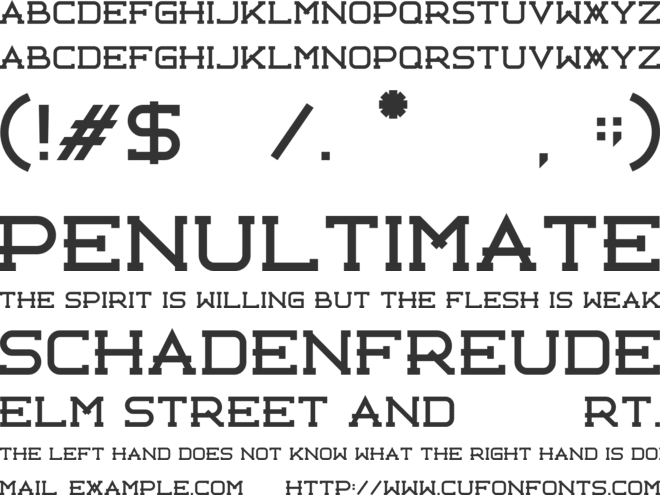 Libercity font preview