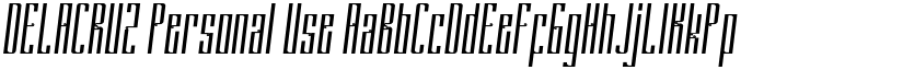 DELACRUZ Personal Use font