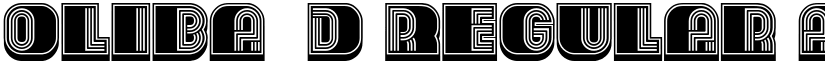 Oliba 3D Regular font