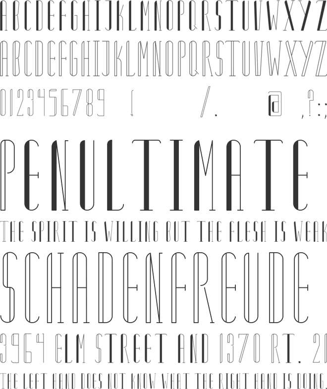 Primova font preview