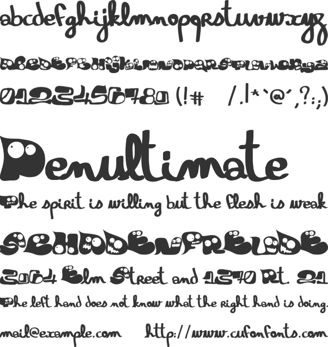 Gloutix font preview