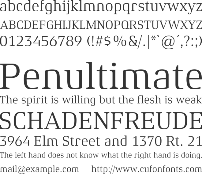 XenoisSerifW01- font preview