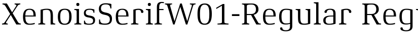 XenoisSerifW01-Regular Regular font