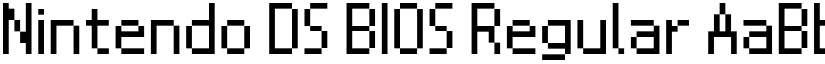 Nintendo DS BIOS Regular font