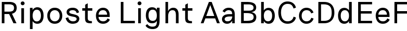 Riposte Light font