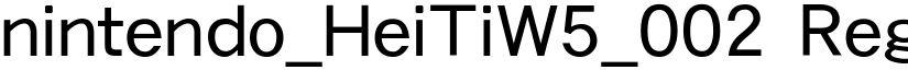 nintendo_HeiTiW5_002 Regular font