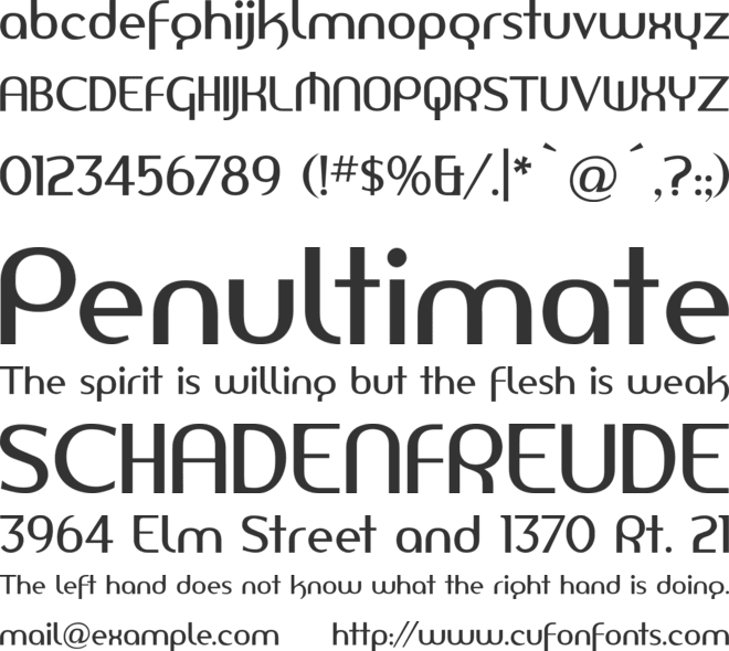 Amerika Sans font preview