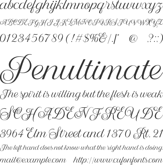 Nandola font preview