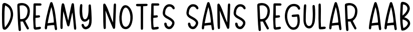 Dreamy Notes Sans Regular font