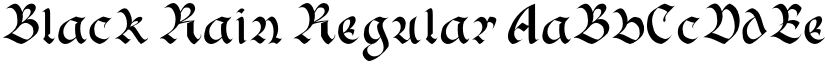 Black Rain Regular font