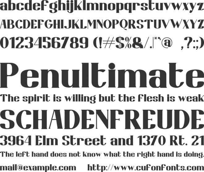 Bongaty font preview