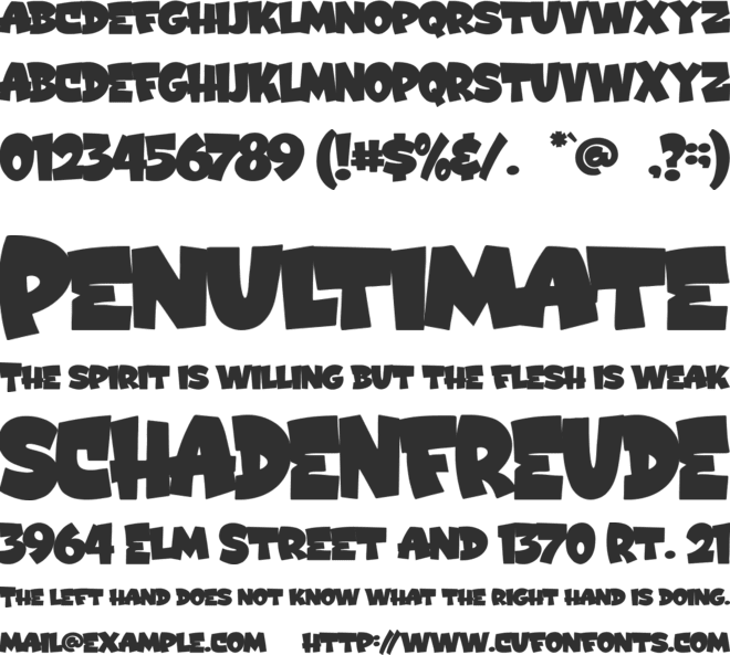 Blood Blaster font preview
