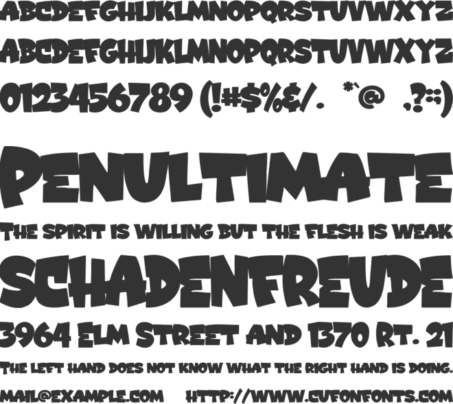 Blood Blaster font preview