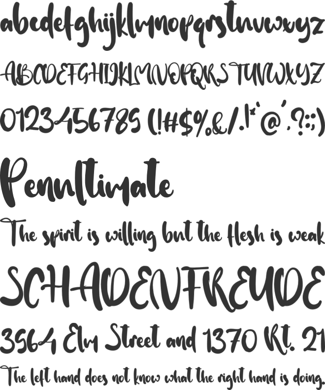 Dark Etternal font preview