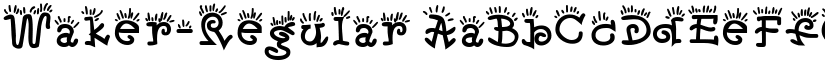 Waker-Regular font