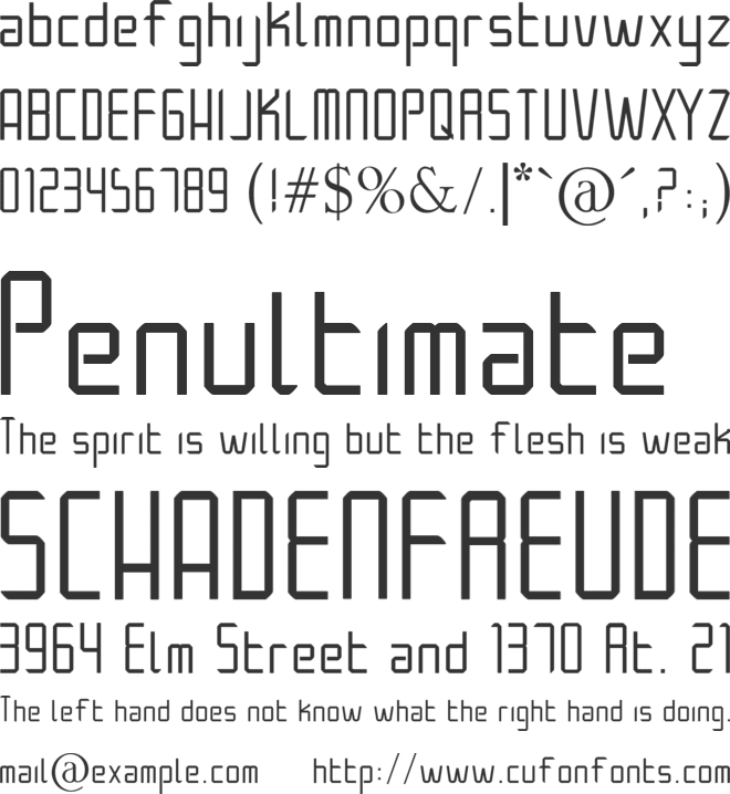 Architek font preview