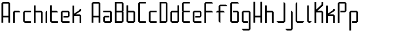 Architek font