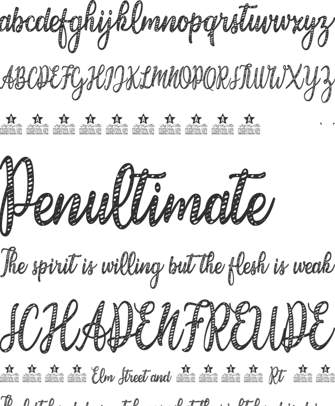 Candy Cane Personal Use font preview