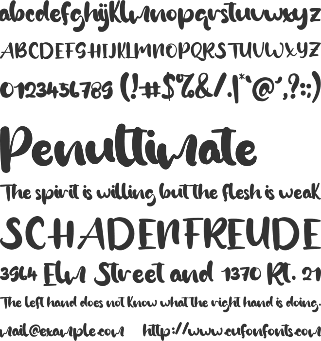 East Passage font preview