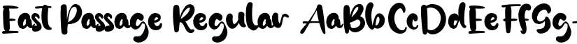 East Passage Regular font