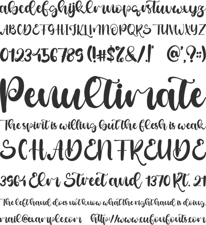 Miltane Valley font preview