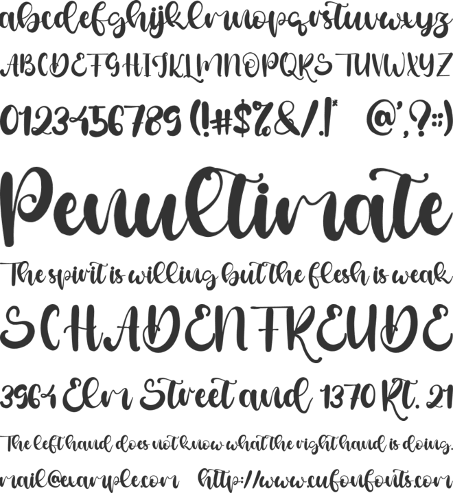 Miltane Valley font preview