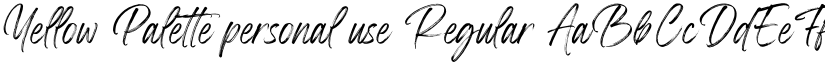 Yellow Palette personal use font download