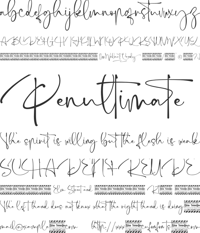 Walnut Candy personal use font preview