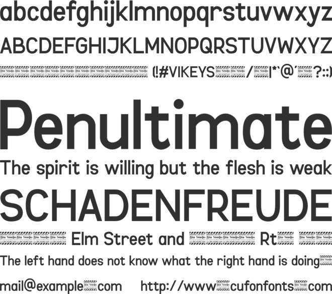 VIKEYS Personal use font preview