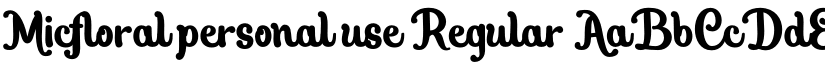 Micfloral personal use Regular font