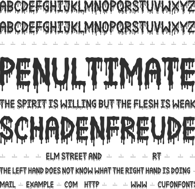 Spooked font preview