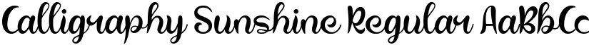 Calligraphy Sunshine Regular font