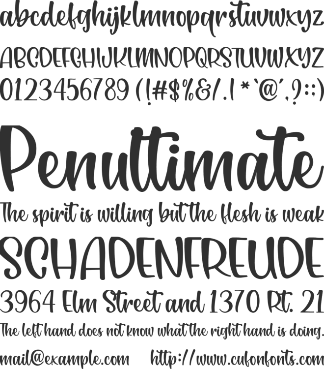 Butter Carney font preview