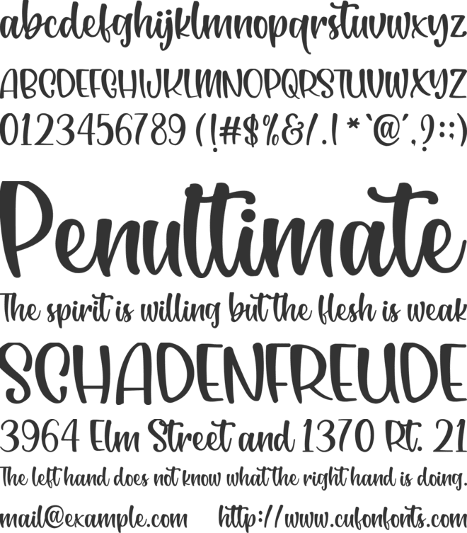 Butter Carney font preview