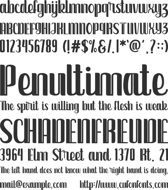 Chikybard font preview