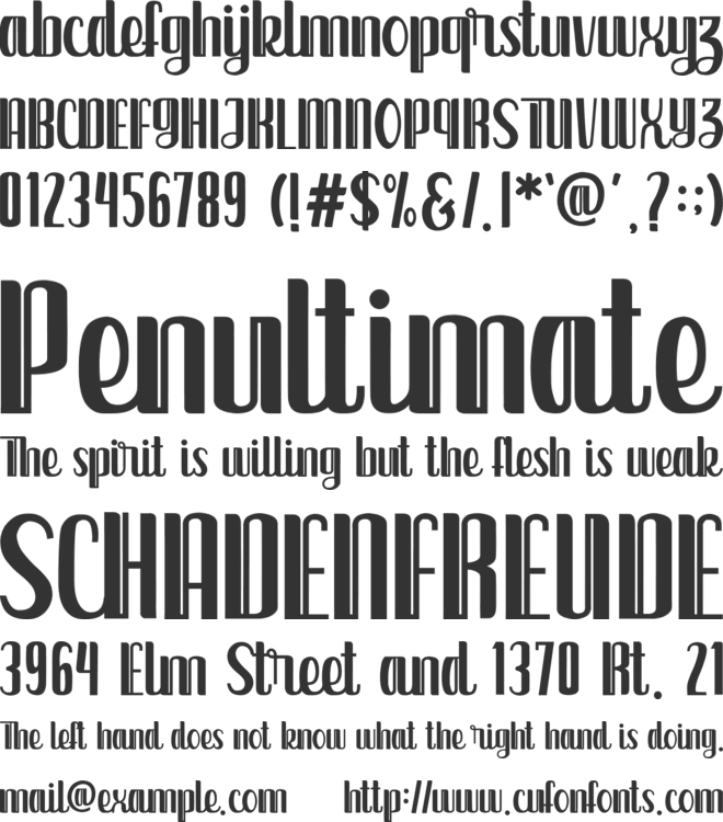 Chikybard font preview